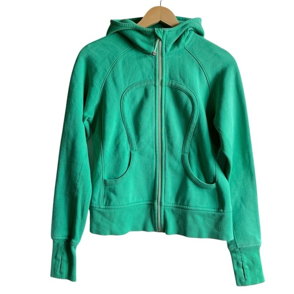 Lululemon Scuba Hoodie Size 8 Green Minty - Picture 3 of 12